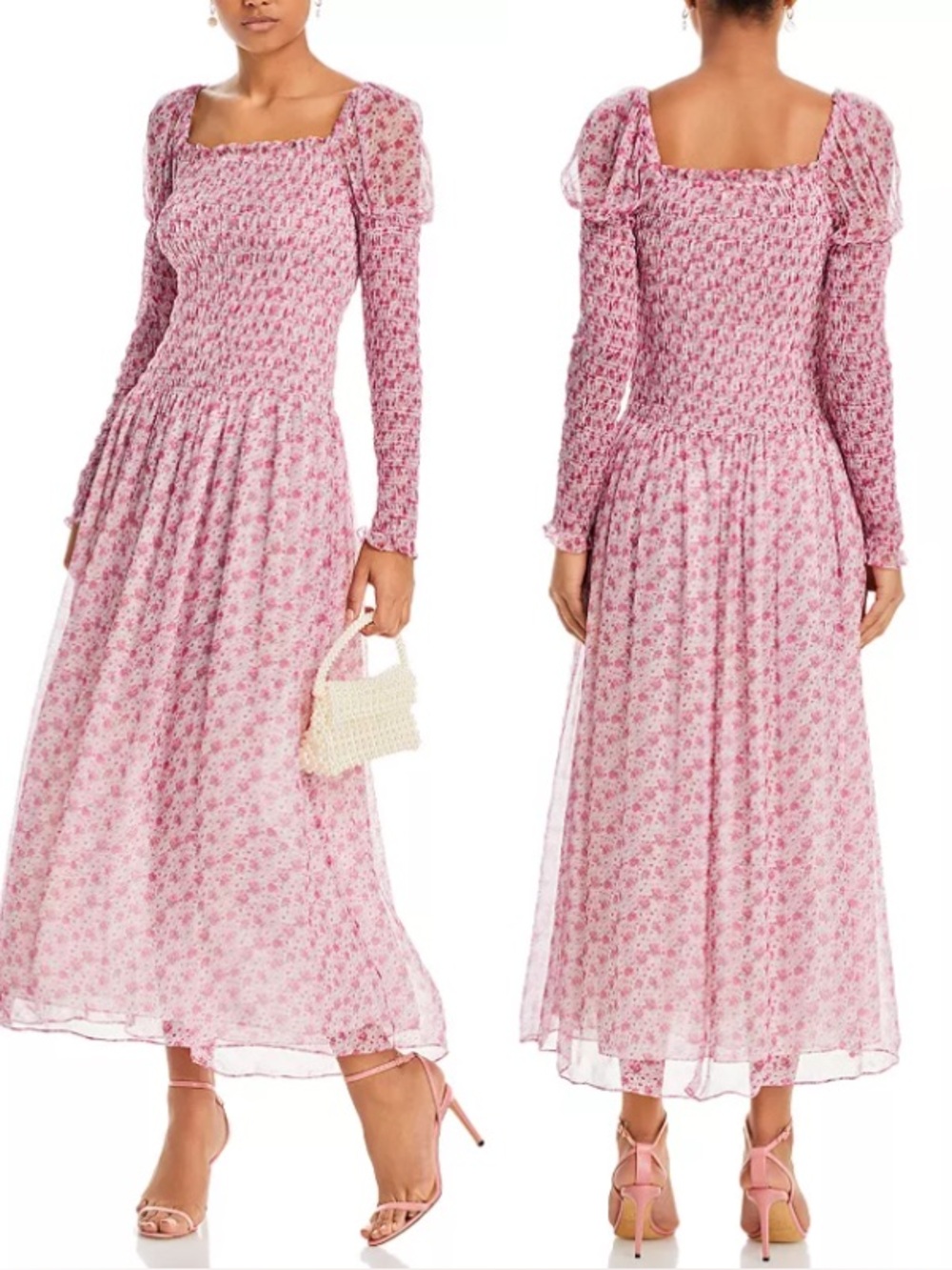 NWT $595 LoveShackFancy Roman Smocked Maxi Dress